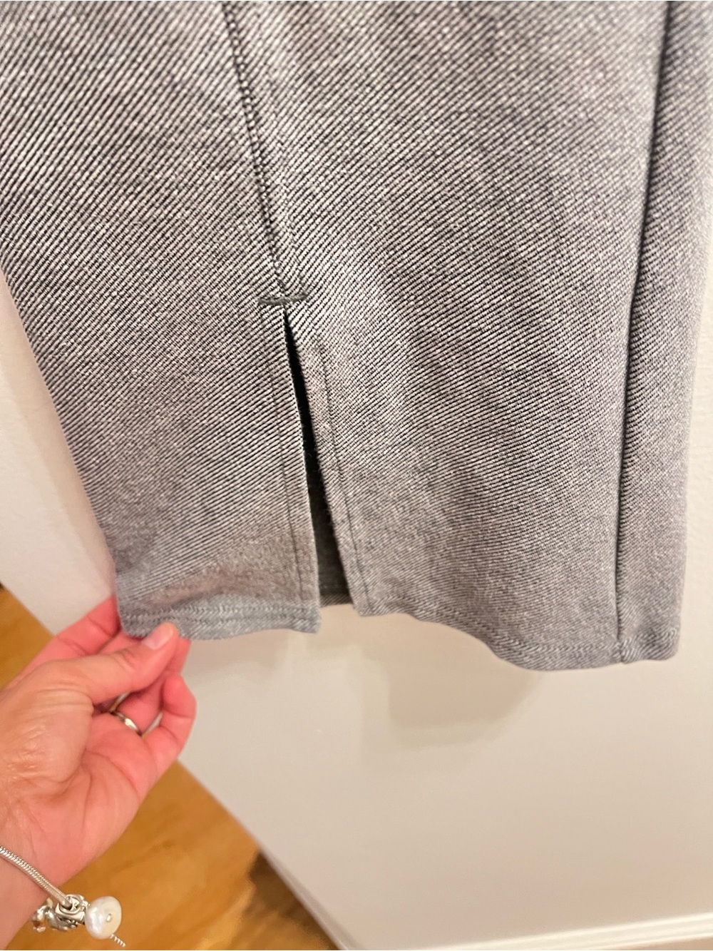 Maeve Gray Knit Flared Sweatpants - Picture 8 of 8